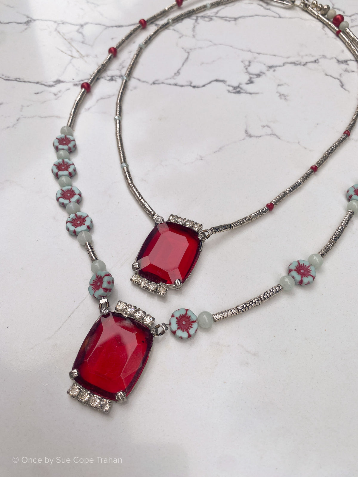Antique Red Glass Jewels