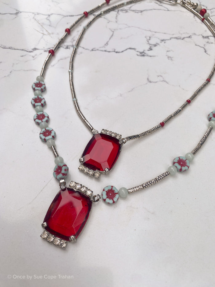 Antique Red Glass Jewels