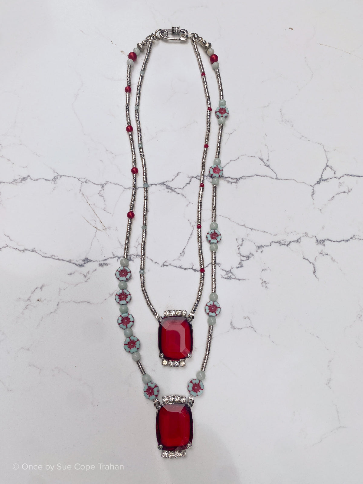 Antique Red Glass Jewels