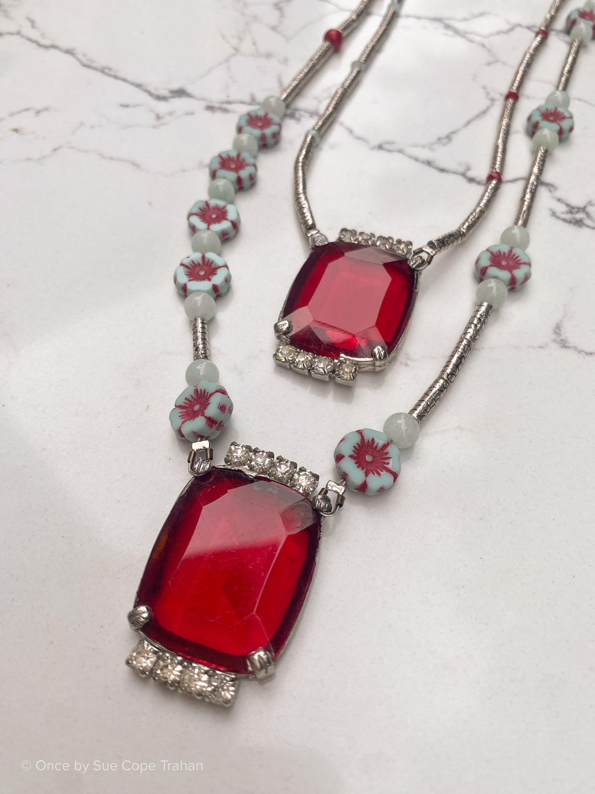 Antique Red Glass Jewels