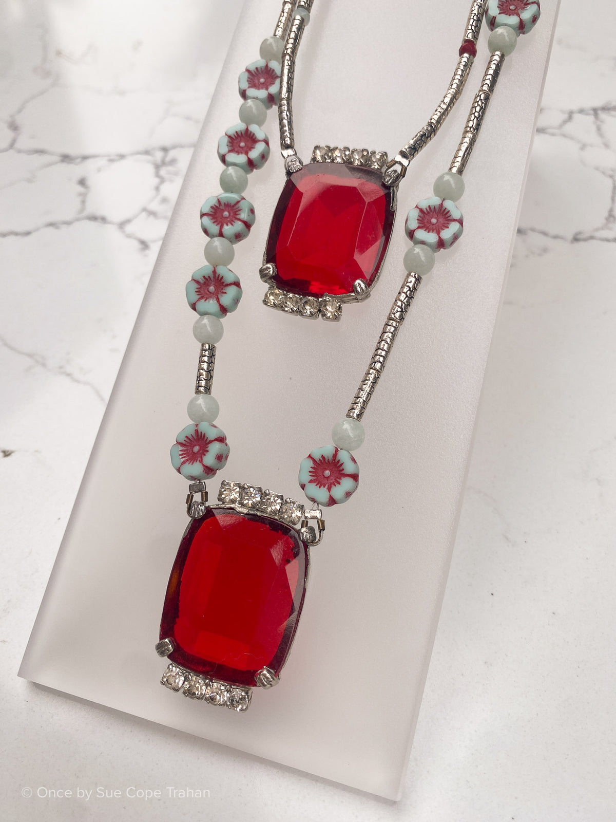 Antique Red Glass Jewels