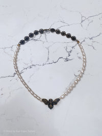 Fresh Water Pearl With Vintage Bee