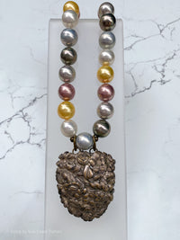 French Fur Clip 80's Vintage Pearls