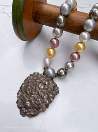 French Fur Clip 80's Vintage Pearls