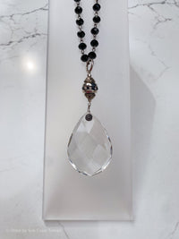 Chandelier Crystal Black Glass