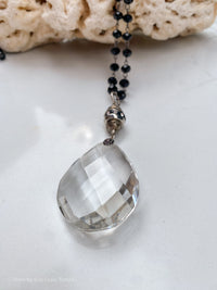Chandelier Crystal Black Glass