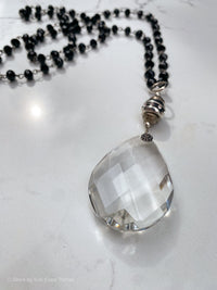 Chandelier Crystal Black Glass