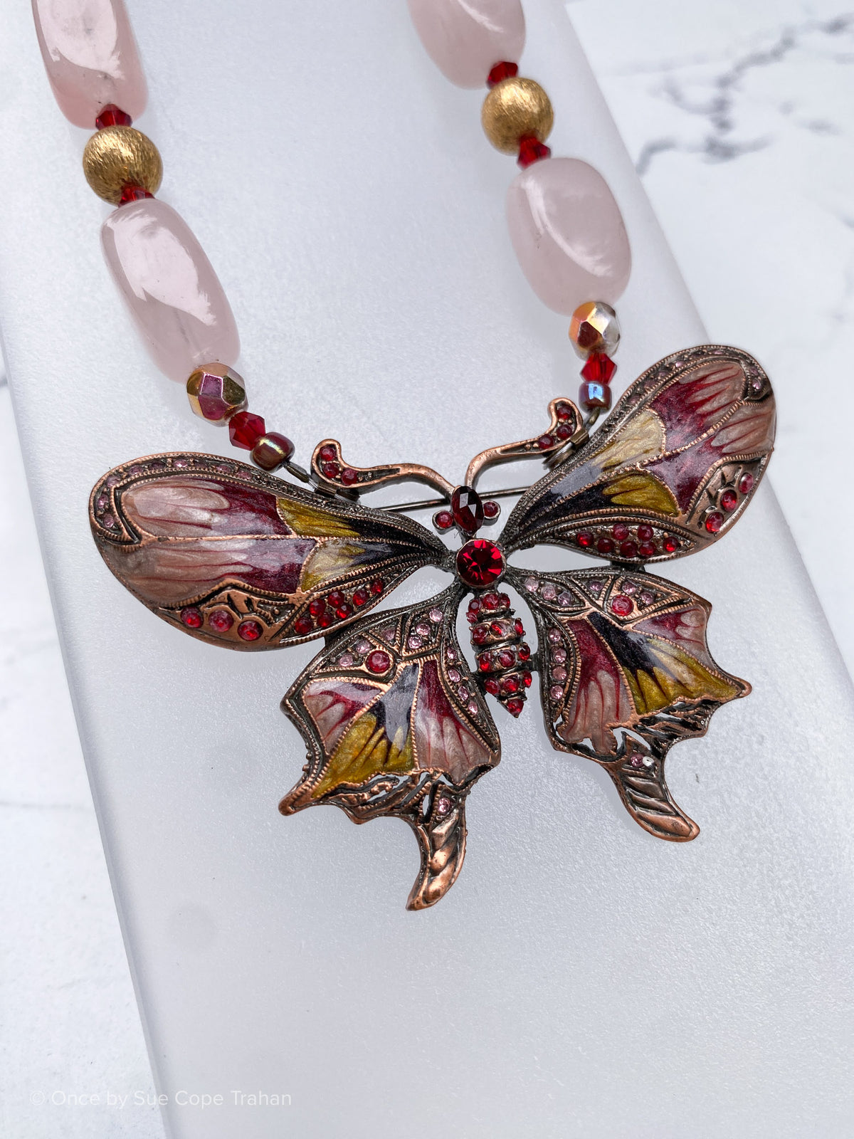 Butterfly with Pink Quartz