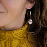 Rhinestone Baseball Earrings